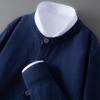 Andy Fleece Gestrickter Cardigan Herren Rundhals Herbst und Winter Lockerer Pullover Strickjacke Business Casual Jacke