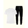 Men's Classic and Fashionable Casual Sports Pants and Short Sleeves Set, with Comfortable and Soft Fabric, Suitable for Daily Wear or Travel