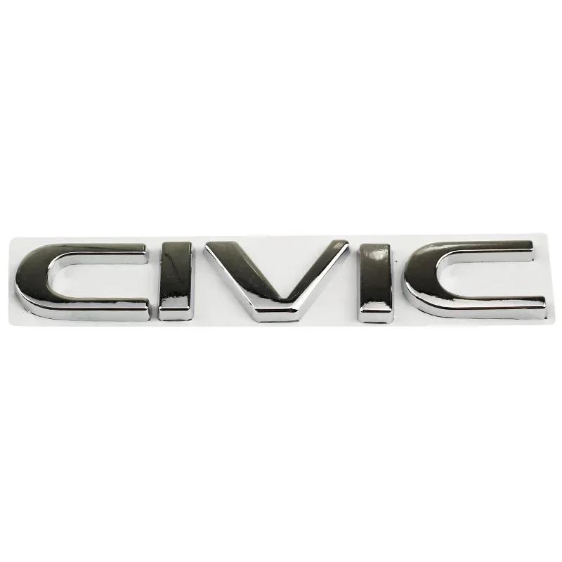Metal 3D Car Stickers Side Fender Badge Styling for Honda CIVIC Logo 2023 2025 2011 Rear Trunk Emblem Decal Exterior Accessories