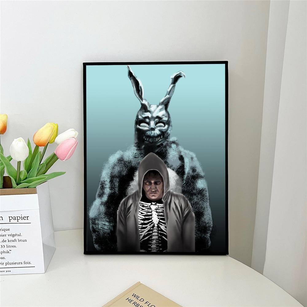 1pc Movie Donnie D-Darko Poster Self-adhesive Art Poster Waterproof Paper Sticker Coffee House Bar Room Wall Decor