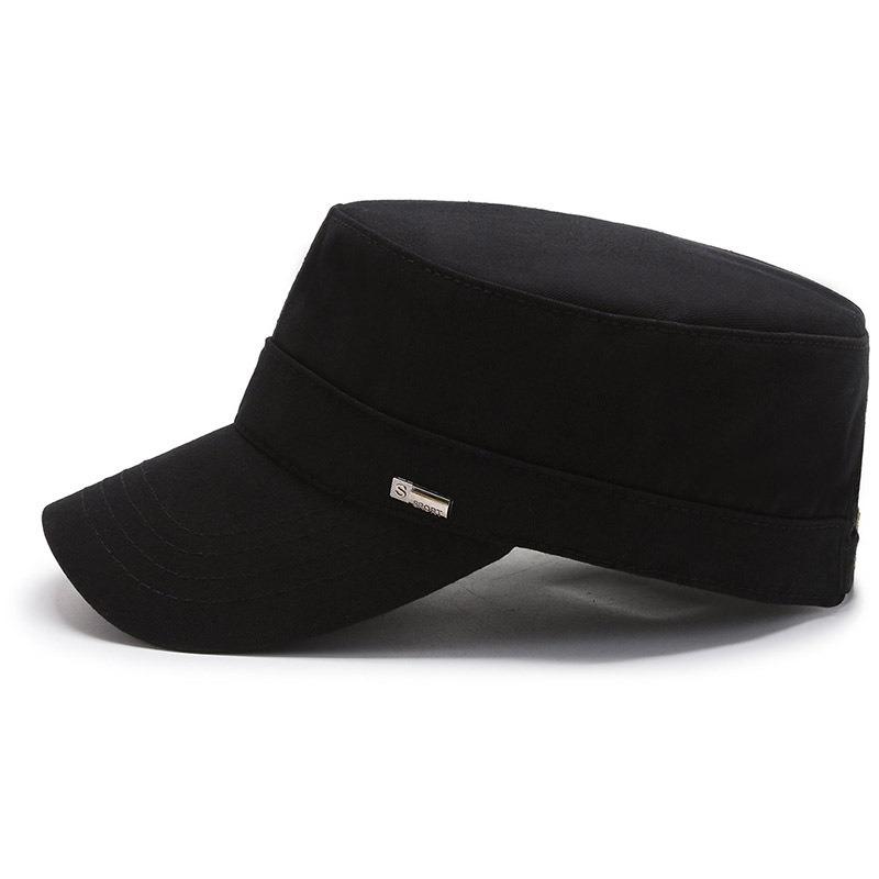 Hat solid color flat top hat spring and autumn fashion short brim visor cap cap casual hat versatile