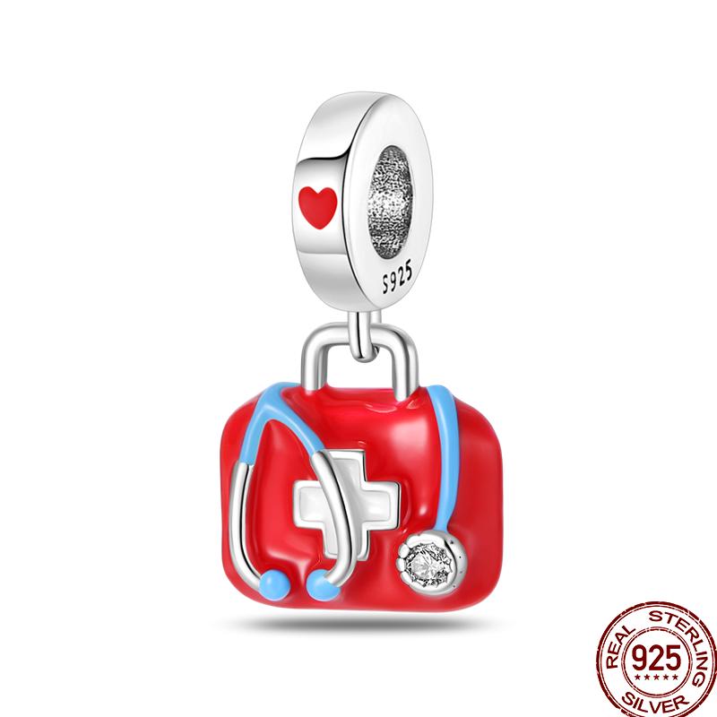 Copper Shiny Zirconia Professional Dental Graduation Gift Bead Pendant For Pan Original Bracelet Diy Jewelry