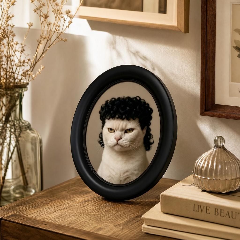 Vintage Oval with, Antique Decorative for Tabletop and Wall Display