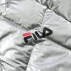 Fila Fusion Logo Print Loose Hooded Puffer Jacket Women outerwear Bright-Silver T11W141908F-SL