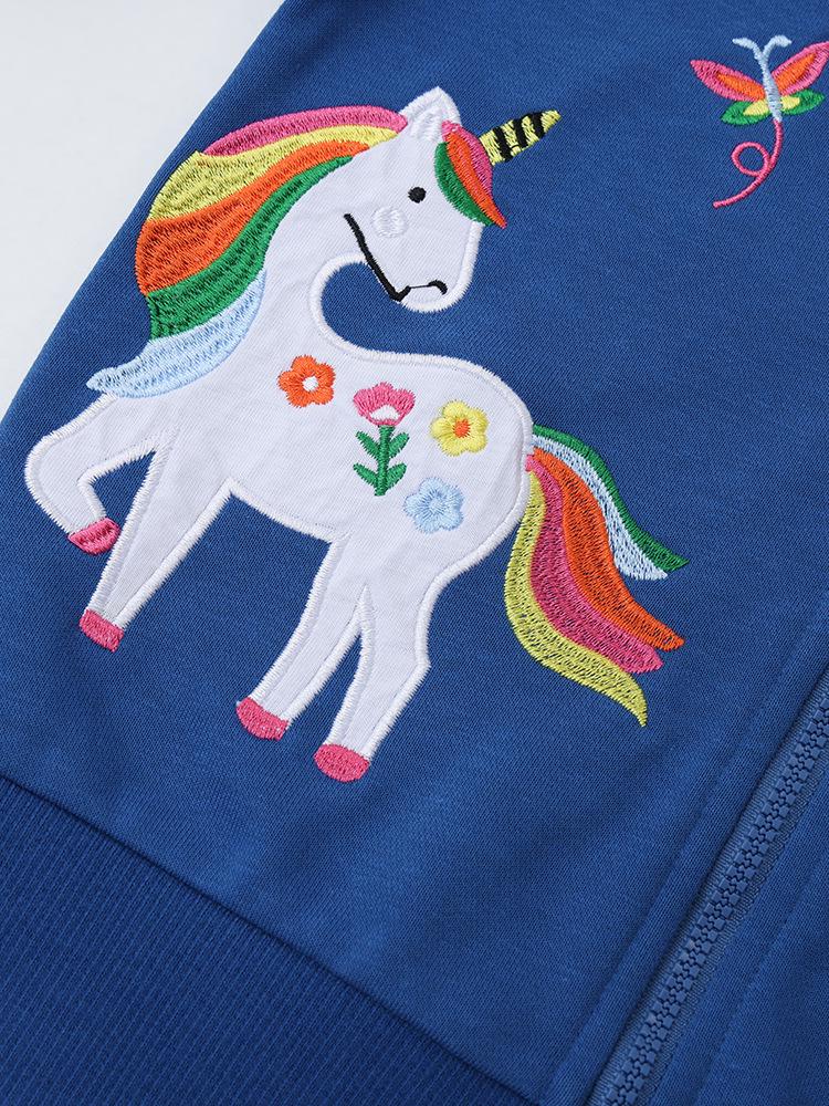 European Girls' Hooded Zipper Sweatshirt for Autumn/Winter