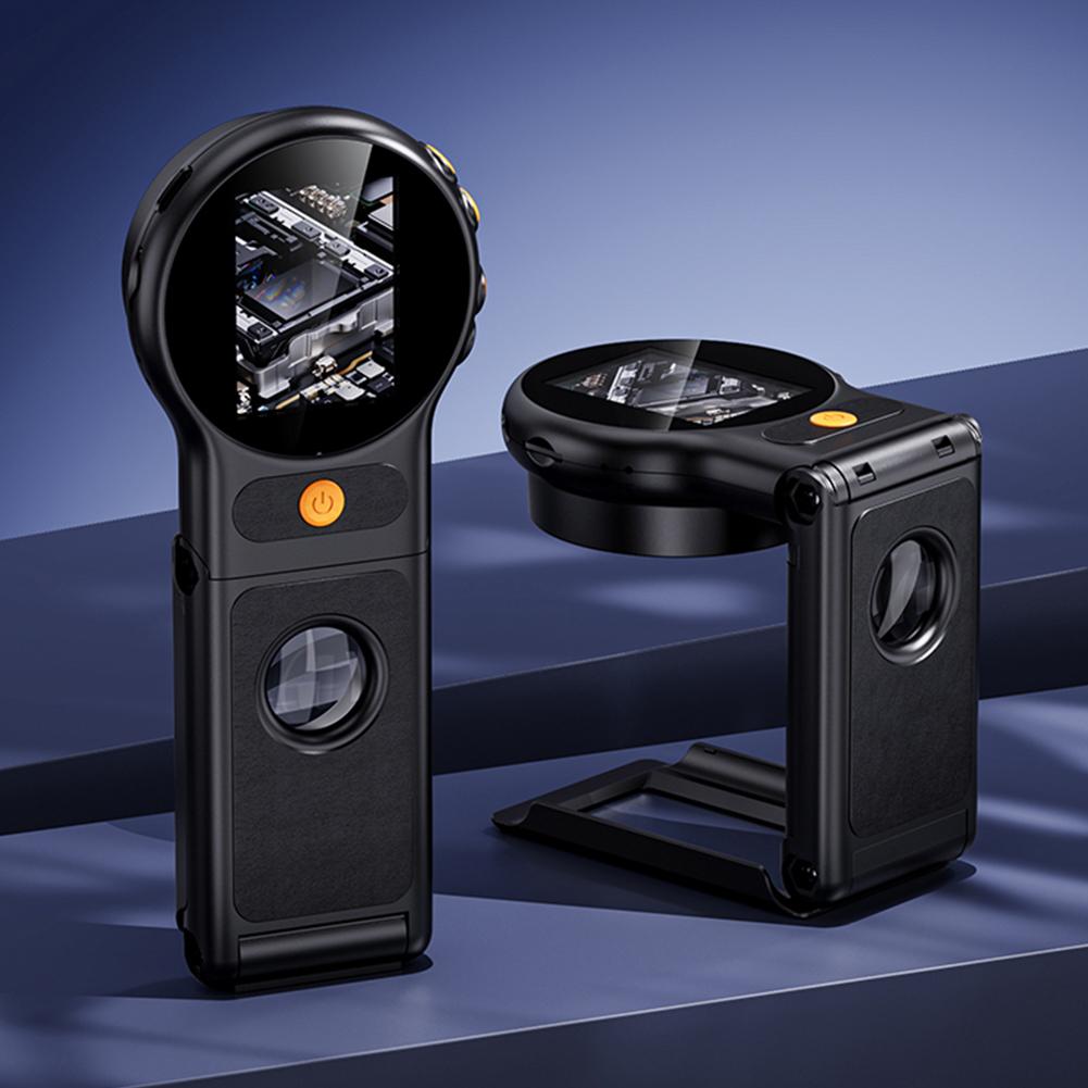 500X Magnification Digital Microscope with LED Portable Handheld Microscope 2Inch IPS Screen Microscope Camera for Home Office