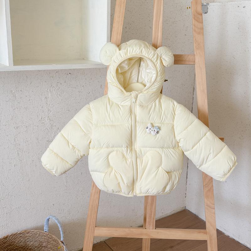 Infant Hooded Cartoon Padded Coat Thick Winter Warm Outerwear