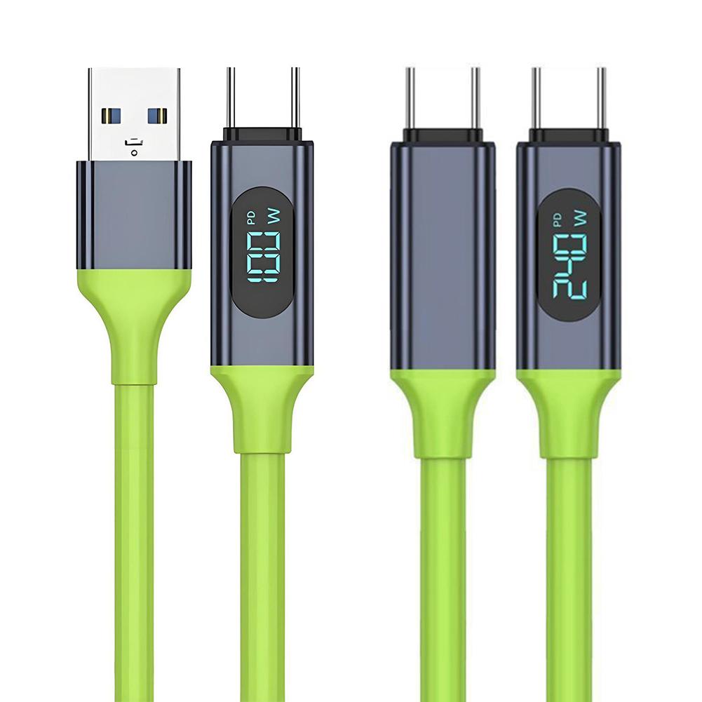 240W Fast Charging Usb Type-c To Type-c Cable Real-time Power Display Fast Charging High-power Suitable All Mobile Phones