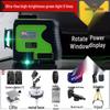 High-Brightness 12-Line Green Light Infrared Laser Level - Outdoor Automatic Leveling