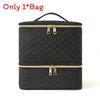 Modern Minimalist Double Layer Large Capacity Makeup Organizer For Travel And Home Use