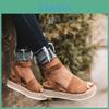 Elegante und schicke Sommer-Strand-Damen-Plateau-Espadrille-Sandalen mit Leopardenmuster