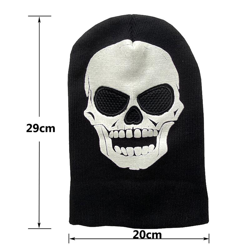 Fashion Halloween Skeleton Ghost Gloves Hat Creative Luminous Half Finger Full Fingers Print Warm Breathable Gloves Gifts