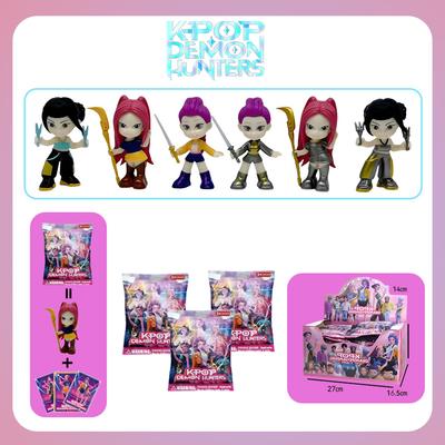 Blind Box Anime Demon Hunters Mini Figurines Kpop Cute PVC Mystery Box Collectible Doll Model Decorative Item