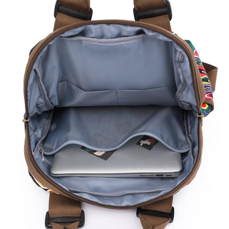 Motedesigner ryggsekker Dame lerrets ryggsekk Kvinner Stor bagpack Reisevesker Stor skoleryggsekk for studenter Skulderveske