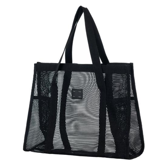 Borsa da Spiaggia in Rete, Borsa Leggera ad Alta Capacità, Svuotamento Rapido Traforata, Borsa a Shopper Ultraleggera per Viaggio, Articoli da Toeletta, Cosmetici