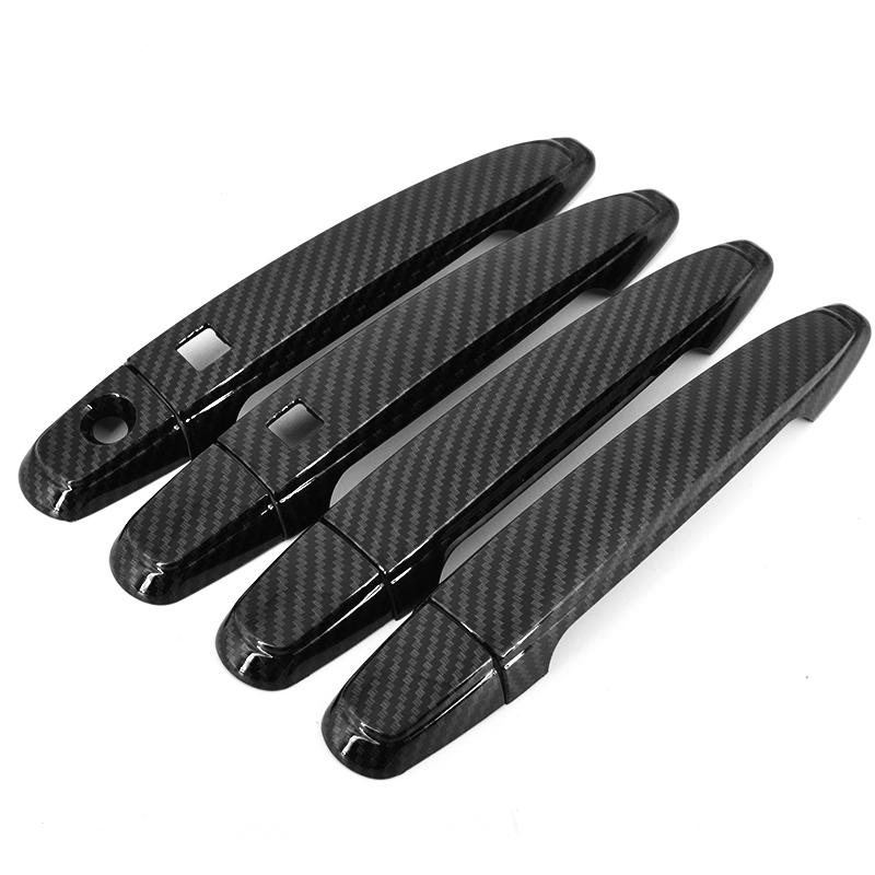 FOR Toyota Spade / Porte Carbon Fiber Pattern Car Door Handle Cover Trim 2008 2009 2010  2018