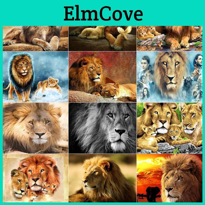 5d Animal Diamond Mosaic Painting Painting Lion And Sheep Rhinestone Pictures Art Cross Stitch Kits Home Decors Gifts