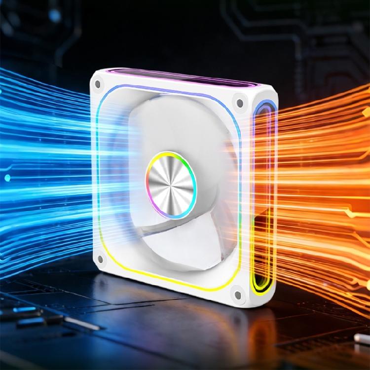 12cm ARGB Lighting PWM Controlled Mirror Design Fan Offering Robust Cooling and Aesthetic Appeal for Desktop Rigs