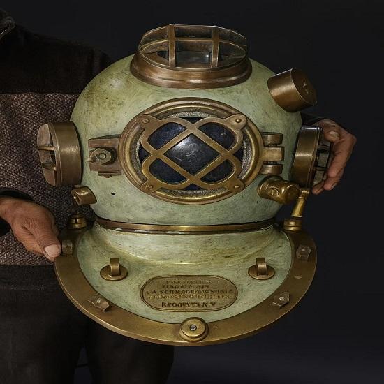 45.72 Cm US Navy Mark V Deep Sea Scuba Divers Diving Helmet  Nautical Home Decor