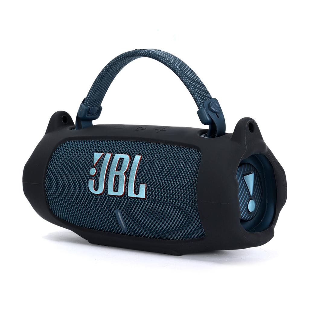 For JBL Charge 6 Soft Silicone Case Wireless Speaker Protective Cover with Shoulder Strap/Carabiner