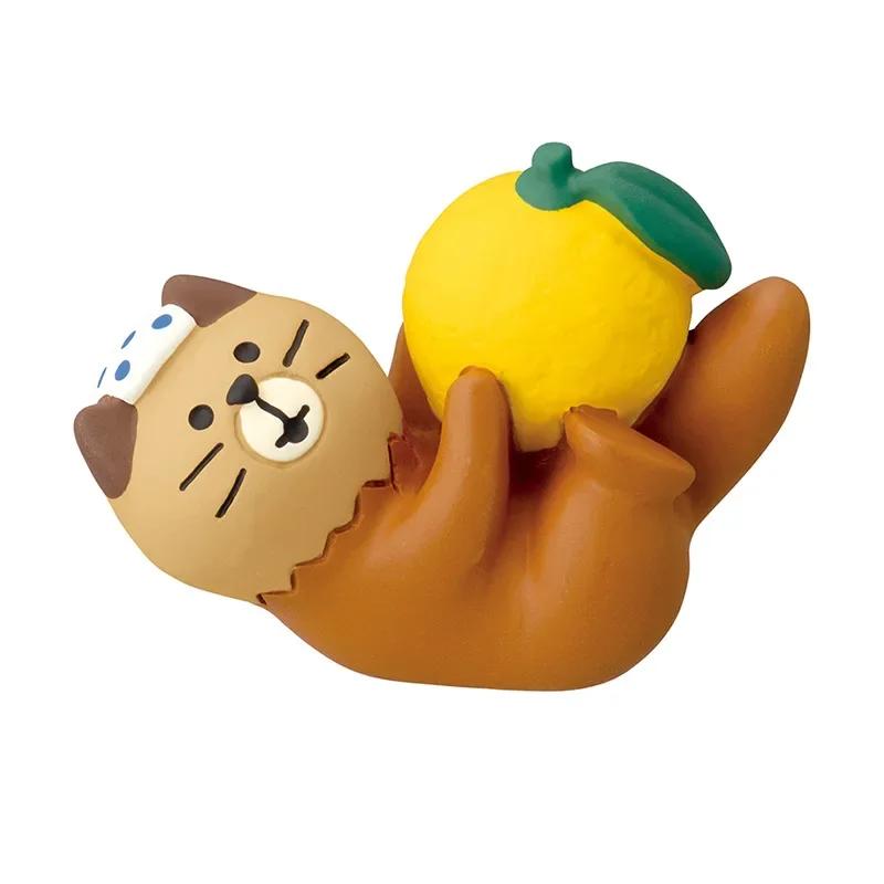 Japanese Groceries Lemon Cat Zakka Tide Play Gift Miniature INS Resin Crafts Small Decoration Scene Decoration Gift