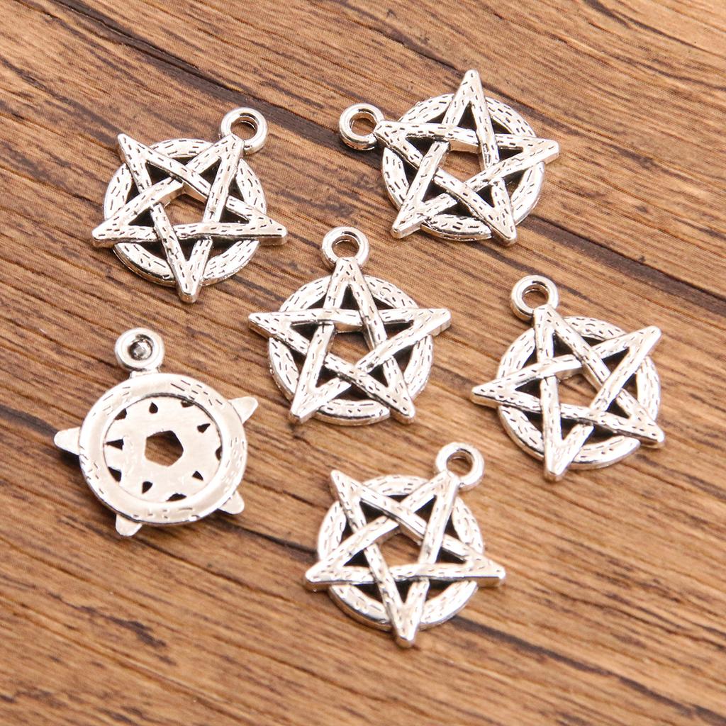 10pcs Hollow-out Pentagram Star Pendant Jewelry Pendant
