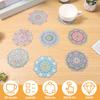 8PCS Diamond Art Painting Coasters with Holder Set, DIY Drink Coasters Art Crafts Supplies for Cup Mat Home Decor  3.9inch