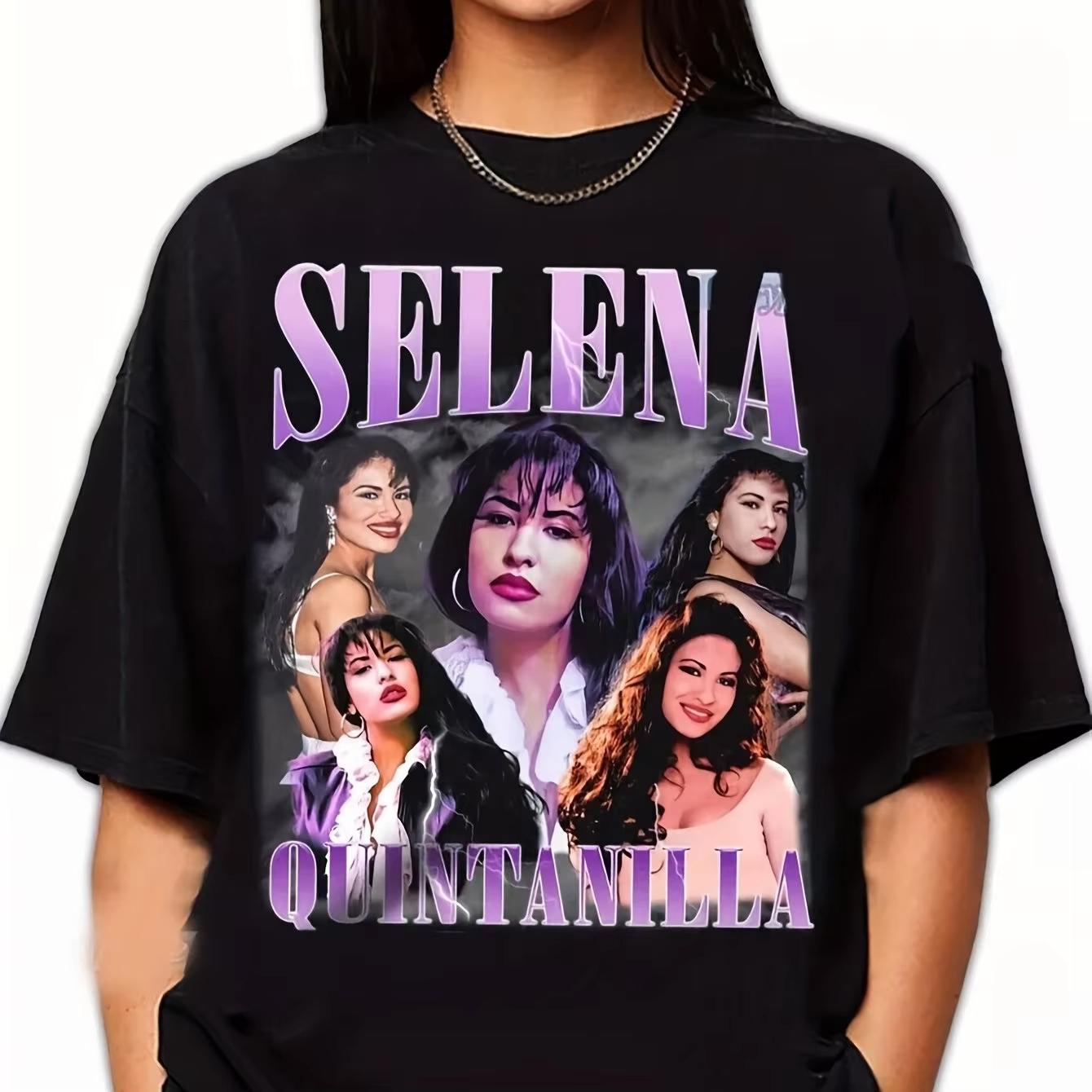 2026 summer Selena Shirt Selena Quintanilla Tshirt Retro Unisex Tshirt Graphic T Shirts Women Unisex Clothing L