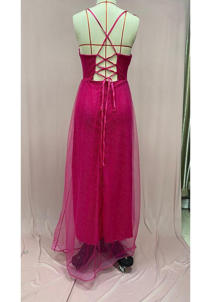 2025 European & American Women's Gold Sprinkled Sleeveless Tube Top Long Swing Dress