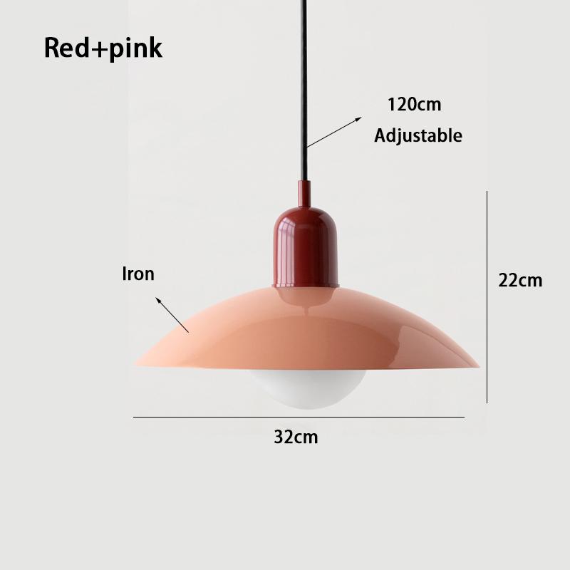 Mid-style Nordic Color Macron Cining Room Bedroom Lighting Chandelier Simple Modern Bauhaus Dining Table Chandelier Study Lamp
