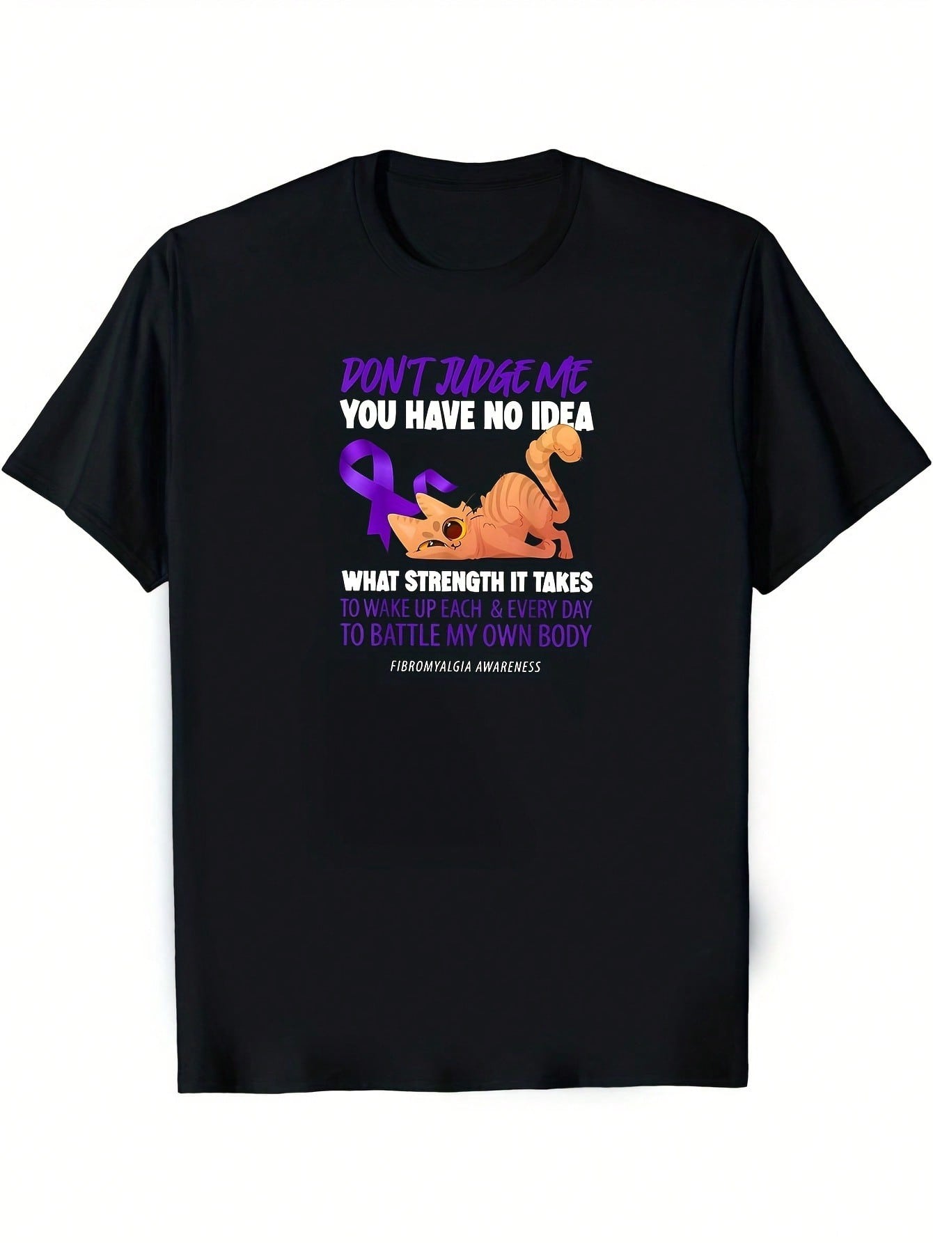 Fibromyalgia Awareness T-Shirt - Don t Get Me Wrong Suitable For Outdoor & Daily Wear, Fibro Fog Visibility, Breathable Casual Tee With Fibromyalgia S S разноцветный