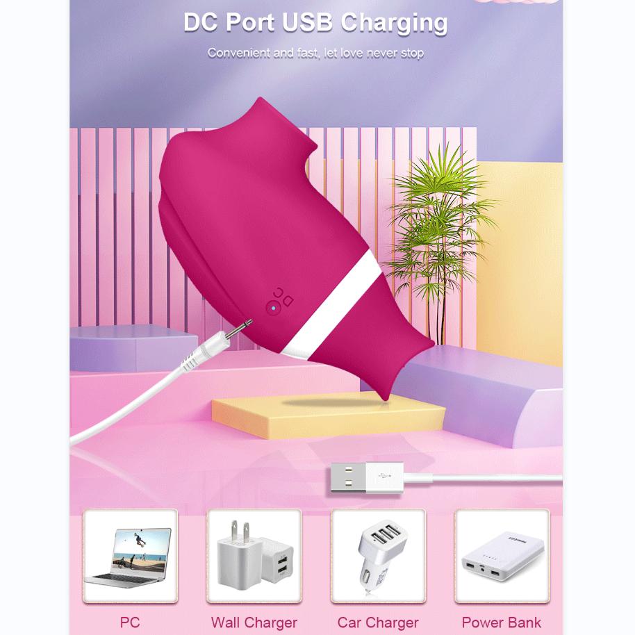 Rose Vibrator Vagina Sucking Vibrator Sucker Oral Licking Clitoris Stimulation Powerful Sex Toys for Women Rose Vibator Toy