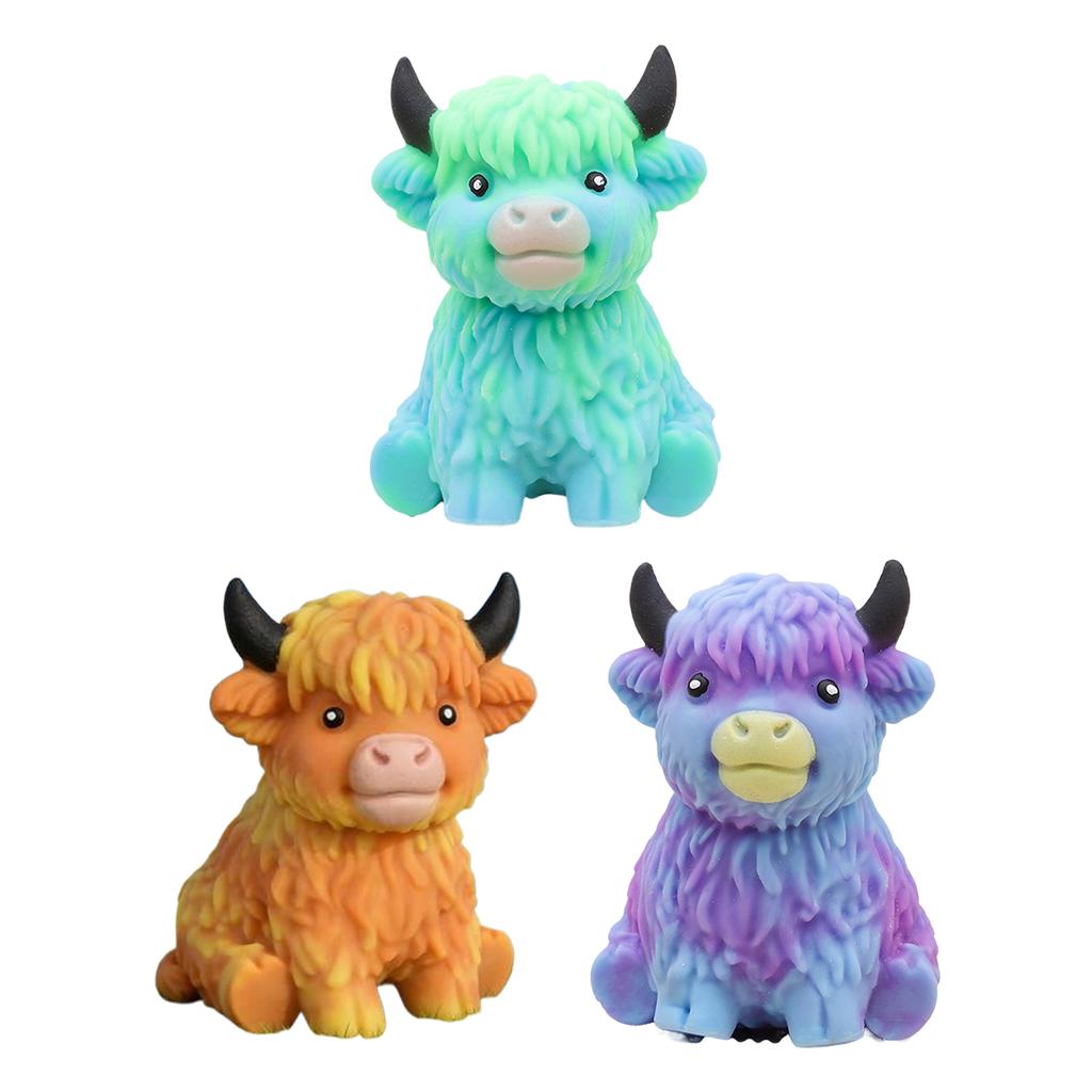 Adult Cute Cow Squeezable Stress Balls Slow Rebound Soft Cow Decompression Ball for Daily Office Work Indoor Leisure Occasions