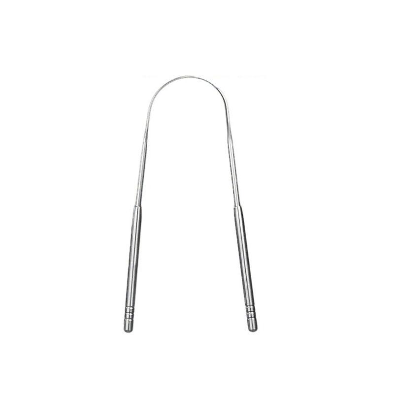1/2 Pcs Reusable Stainless Steel Useful Tongue Scraper Cleaning Coated Tongue Cleaner Fresh Breath Oral Hygiene Care Tools SGQ01