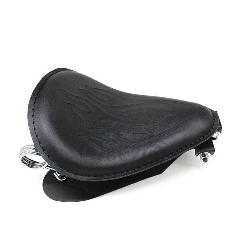 Harley Motorcycle Retro Spring Seat & Flame Cushion Bag Set