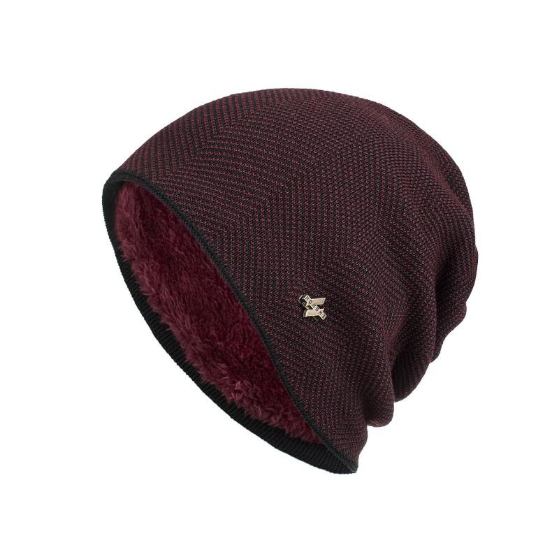 Cappello Caldo Invernale da Uomo Cappelli Casual Lavorati a Maglia per Adulti da Uomo Cappellino Monocolore da Esterno di Marca