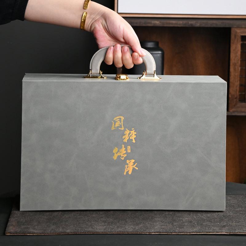 Kung Fu tea set, complete set of household ceramic brother kiln gift box