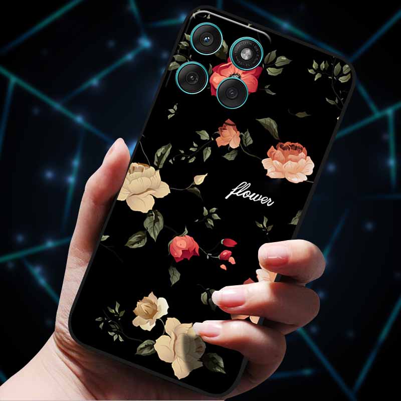 For Motorola Edge 60 Fusion Case 60Stylus 3D Flowers Emboss Phone Cases for Moto Edge 60 PRO Stylus Back Soft Silicone Bumper