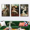 Vintage Girls Play Piano Poster European Figure Canvas Prints Painting Wall Art Picture for Living Room Interior Home Decor