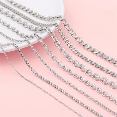 Y2K Trendy Hip-Hop Stainless Steel Silver Chain for DIY Jewelry