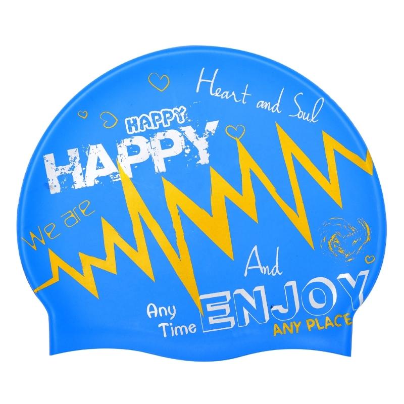 Damen Herren Wasserdicht Flexible Silikon Badekappe Haarschutz Schwimmbad Badekappen Kopfbedeckung für Erwachsene Jugendliche