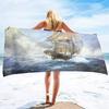 Sailboat Beach Towels Lightweight Quick Dry Beach Towel Sailboat Soft Hand Towel for Bathroom Kitchen Yoga Gym Decorative Towels