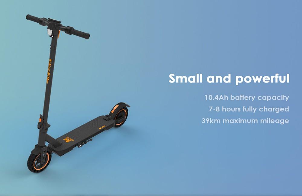 KuKirin S1 Max Foldable Electric Scooter, 350W Motor, 36V 10.4Ah Battery, 8 inch Tires, 30km/h Max Speed, 39km Range