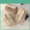 Linen Cotton Tissue Holder Fabric Rectangular Hand Woven Facial Tissue Case Large Capacity