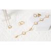 Anti Tarnish Jewellery Latest Stylish Clover Ring Earrings Bracelet Chain Pendant Combo Gifts Necklace Jewellery Set for Women & Girls