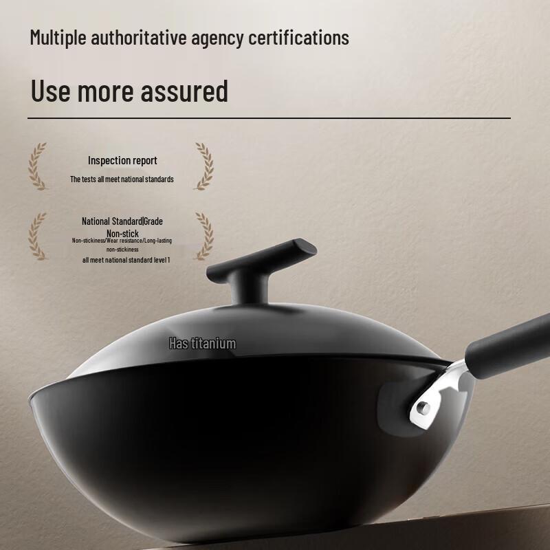 Supor 32cm Refined Iron Non-Stick Wok