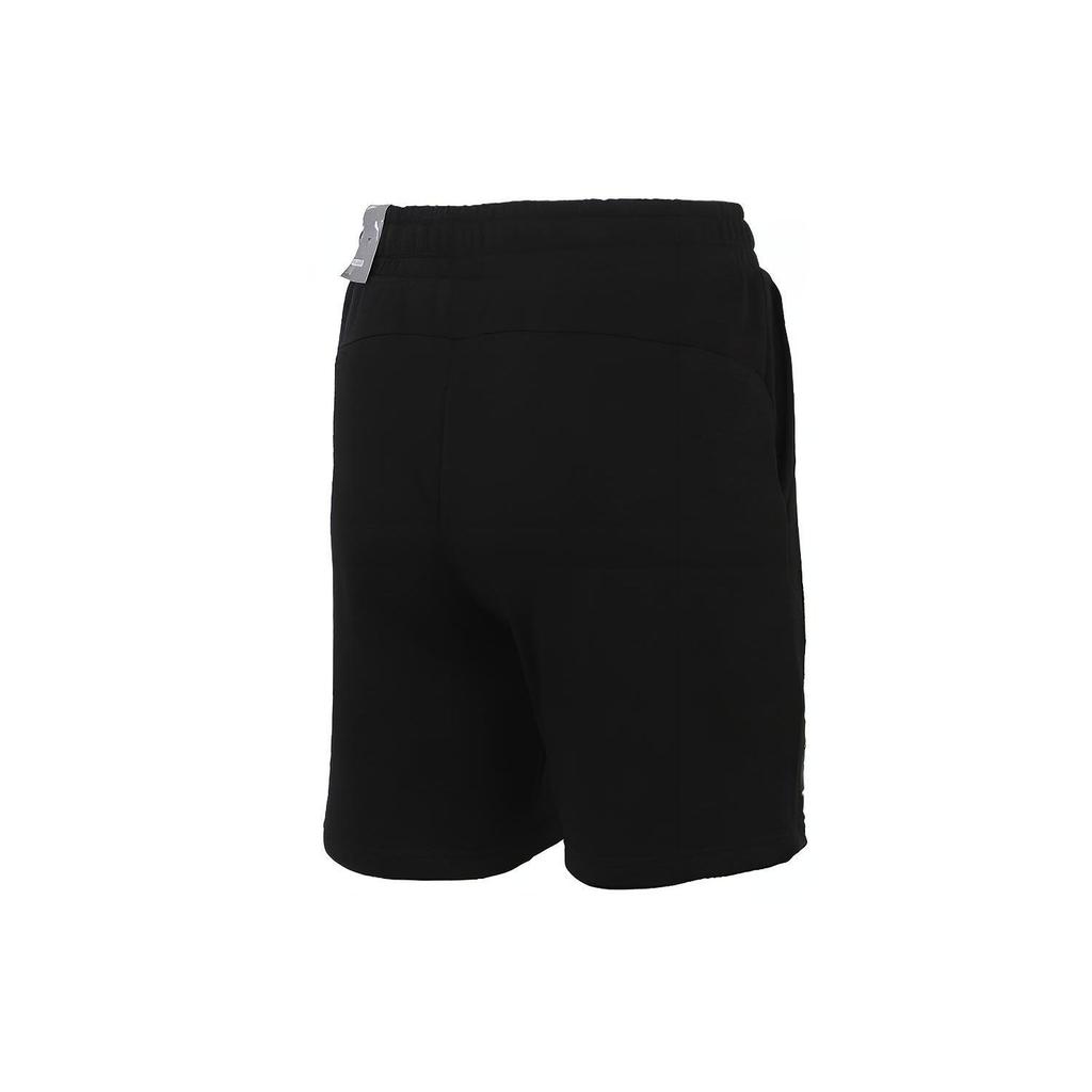 Puma Sportovní pletené šortky s potiskem zlatého loga Pánské spodní díly Černé 847590-51