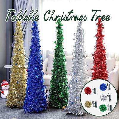 Albero di Natale Albero di Natale artificiale pieghevole Addobbi natalizi