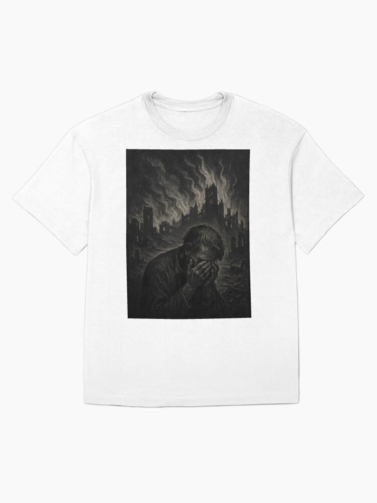 Burning Wings of a Fallen Angel Oversized T-Shirt