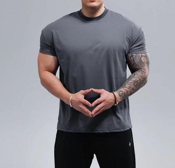 Camiseta Deportiva Transpirable de Secado Rápido para Hombre para Correr y Fitness en Verano